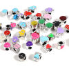 Picture of CCB Plastic European Style Large Hole Charm Beads At Random Color 20 PCs