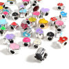 Picture of CCB Plastic European Style Large Hole Charm Beads At Random Color 20 PCs