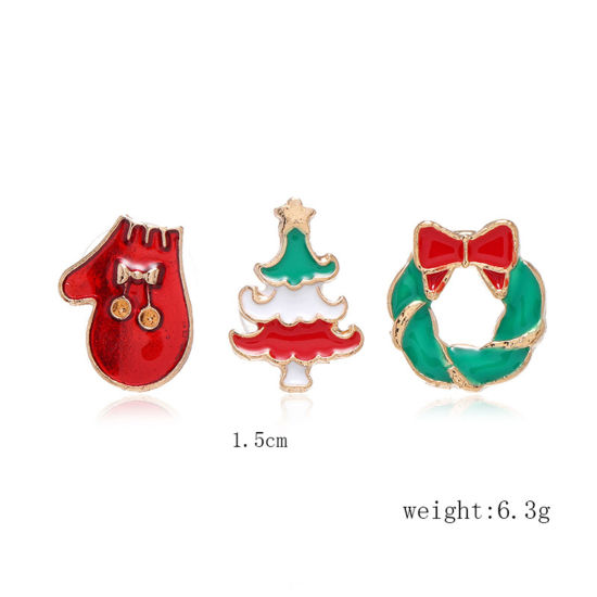 Imagen de Navidad Pin Broches Chapado en Oro 1 Unidad
