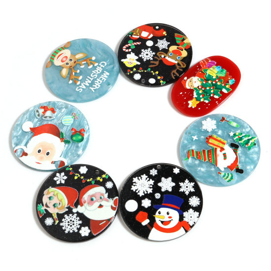 Picture of Resin Christmas Pendants Multicolor 10 PCs