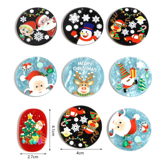 Picture of Resin Christmas Pendants Multicolor 10 PCs