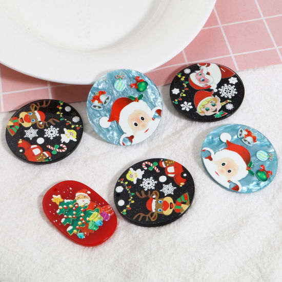 Picture of Resin Christmas Pendants Multicolor 10 PCs