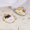 Picture of Zinc Based Alloy Charms Gold Plated Multicolor Cat Enamel 10 PCs