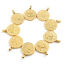 Immagine di Acciaio Inossidabile Ciondoli Tondo Oro Placcato Costellazione 35mm x 25mm, 1 Pz