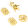 Picture of Brass Charms 18K Real Gold Plated Clear Rhinestone 1 Piece