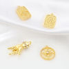 Picture of Brass Charms 18K Real Gold Plated Clear Rhinestone 1 Piece