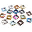 Immagine di Ematite Perline Quadrato Multicolore Come 14mm x 14mm, Foro:circa 8mm, 2 Pz