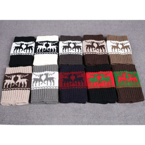 Picture of Christmas Acrylic Knitting Sleeve Footless Warmers Socks Costume Accessories
