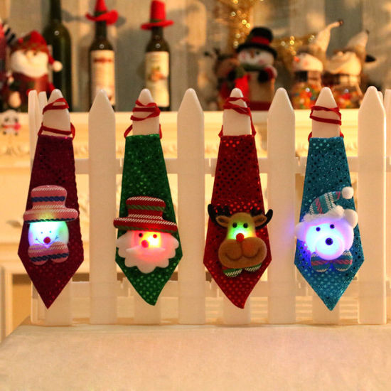 Bild von Weihnachten Weihnachtsmann Pailletten Kinder Krawatte Kostüm Zubehör