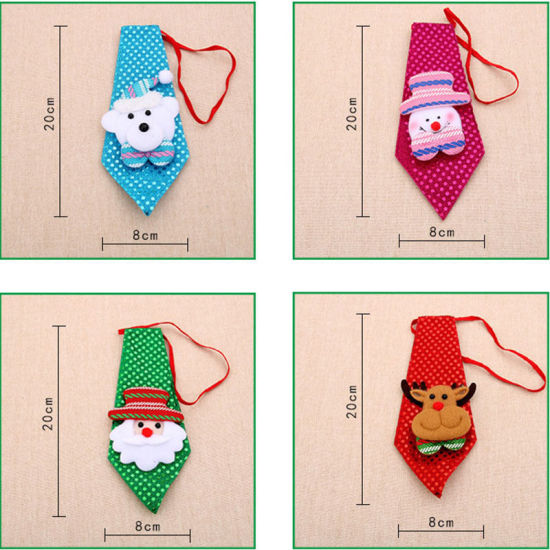 Изображение Christmas Santa Claus Sequins Children's Tie Costume Accessories