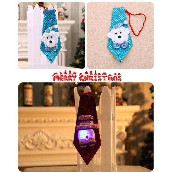 Image de Cravate pour Enfants Costume Accessoires Père Noël Paillettes