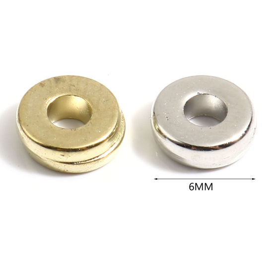 Bild von CCB Plastik Perlen Rund Bunt ca. 6mm D., Loch:ca. 2.4mm, 200 Stück