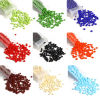 Bild von Glas Rocailles Perlen Bunt Oval 5mm x 4.5mm, Loch: 1.5mm, 1 Flasche