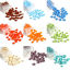 Image de Perles de Rocailles en Verre Multicolore Ovale 6mm x 5.5mm, Trou: Environ 2.2mm, 1 Bouteille