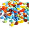 Bild von Glas Rocailles Perlen Bunt Oval 6mm x 5.5mm, Loch: 2.2mm, 1 Flasche