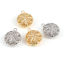 Picture of Brass Charms Round Multicolor Filigree 23mm x 19mm, 2 PCs