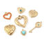 Picture of 201 Stainless Steel Valentine's Day Charms Gold Plated 1 Piece