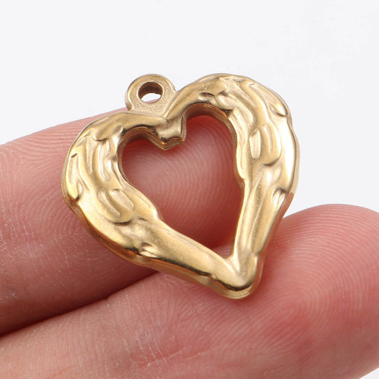 Immagine di 201 Acciaio Inossidabile San Valentino Charms Oro Placcato 1 Pz