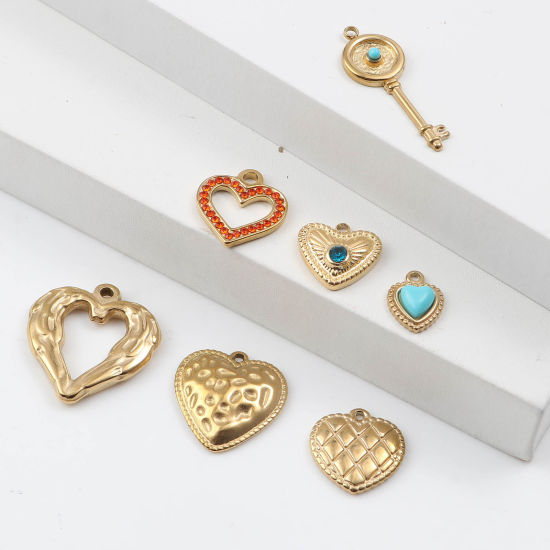 Immagine di 201 Acciaio Inossidabile San Valentino Charms Oro Placcato 1 Pz