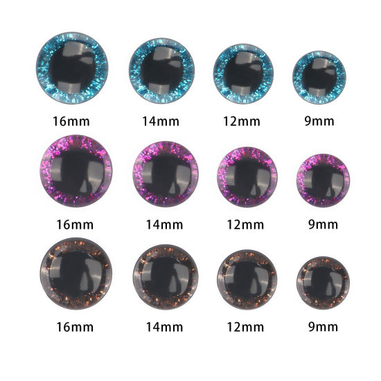 Изображение ABS Пластик Аксессуары для поделок ручной работы Разноцветный Глаза Блестки 20 Комплектов