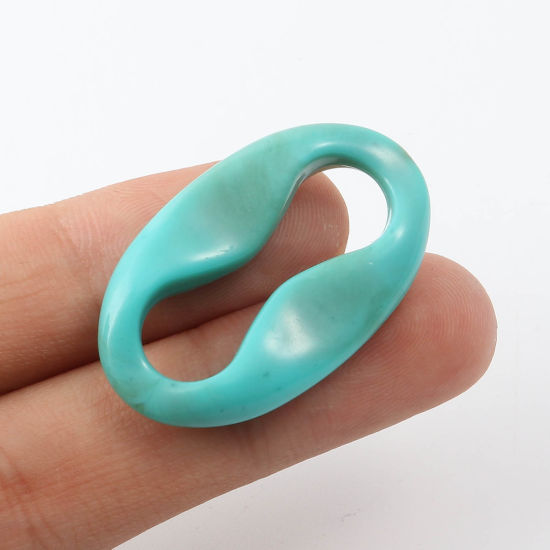 Image de Perles en Acrylique Bleu-Vert Imitation Turquoise 100 Pcs