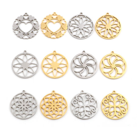 Acciaio Inossidabile Charms Multicolore 2 Pz