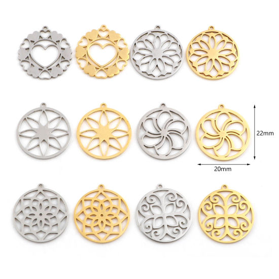 Picture of Stainless Steel Charms Multicolor 2 PCs