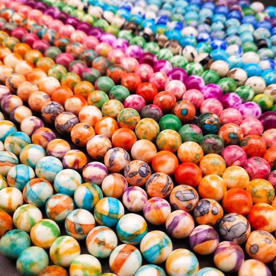 Picture of Agate ( Synthetic ) Beads Round Multicolor