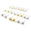 Picture of Sterling Silver Ear Post Stud Earrings Findings Ball Multicolor 1 Gram