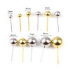 Picture of Sterling Silver Ear Post Stud Earrings Findings Ball Multicolor 1 Gram