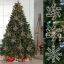 Image de Décoration à suspendre pour la maison en Bois Naturel de flocon de neige de Noël
