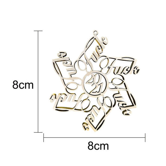 Picture of Christmas Snowflake Wood Home Hanging Decoration