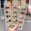 Picture of Acrylic & Fabric Hair Clips Multicolor 3.7cm, 1 Set