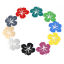 Imagen de Latón Filigrana Estampación Colgantes Charms Multicolor Flor Pintura 21mm x 19mm, 20 Unidades