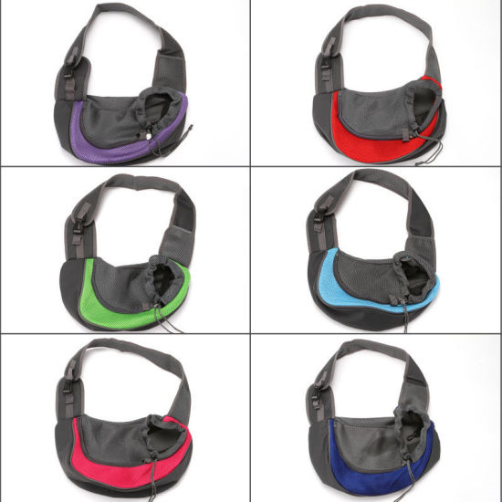Picture of Nylon Pet Outing Travel Carrier Shoulder Messenger Bag With Phone Pocket