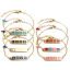 Immagine di Acciaio Inossidabile San Valentino Cavo Catena Braccialetti Oro Placcato Multicolore Ovale Croce Messaggio " LOVE " Smalto 17cm-16.5cm Lunghezza, 1 Pz