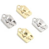 Imagen de Zamak Colgantes Charms Cara Multicolor Rectángulo 23mm x 14mm, 10 Unidades