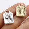 Imagen de Zamak Colgantes Charms Cara Multicolor Rectángulo 23mm x 14mm, 10 Unidades