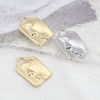 Imagen de Zamak Colgantes Charms Cara Multicolor Rectángulo 23mm x 14mm, 10 Unidades