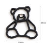 Imagen de Zamak Colgantes Charms Oso Multicolor Transparente Rhinestone Pintura 25mm x 23mm, 10 Unidades
