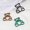 Imagen de Zamak Colgantes Charms Oso Multicolor Transparente Rhinestone Pintura 25mm x 23mm, 10 Unidades