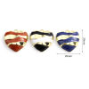 Imagen de Zamak día de San Valentín Colgantes Charms Corazón Chapado en Oro Multicolor Esmalte 20mm x 20mm, 5 Unidades