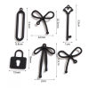 Picture of Zinc Based Alloy Charms Black Painted 10 PCs