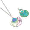 Picture of Iron Based Alloy Filigree Stamping Pendants Multicolor 5 PCs