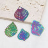 Picture of Iron Based Alloy Filigree Stamping Pendants Multicolor 5 PCs