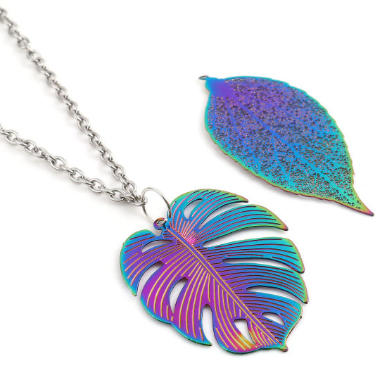 Immagine di Lega di Ferro Filigree Stamping Ciondoli Multicolore 5 Pz