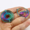 Picture of Iron Based Alloy Filigree Stamping Pendants Multicolor 5 PCs