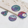 Picture of Iron Based Alloy Filigree Stamping Pendants Multicolor 5 PCs