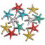 Image de Breloques en Acier Inoxydable Bijoux d'Océan Etoile de Mer Multicolore Émail 5 Pcs