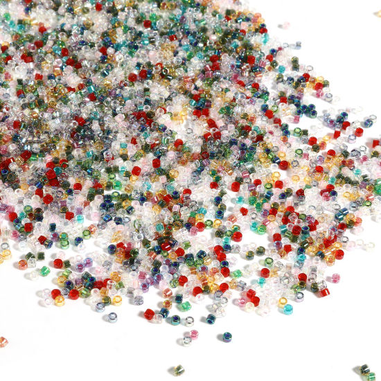 Изображение Семя Стеклянные Семя Бисеры Круглые Разноцветный Примерно 2мм диаметр Размер Поры 0.7мм, 1 Бутылка